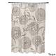 71 x 74-inch Antique Flowers Floral Print Shower Curtain