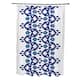 71 x 74-inch Boho Chic Geometric Print Shower Curtain - Blue