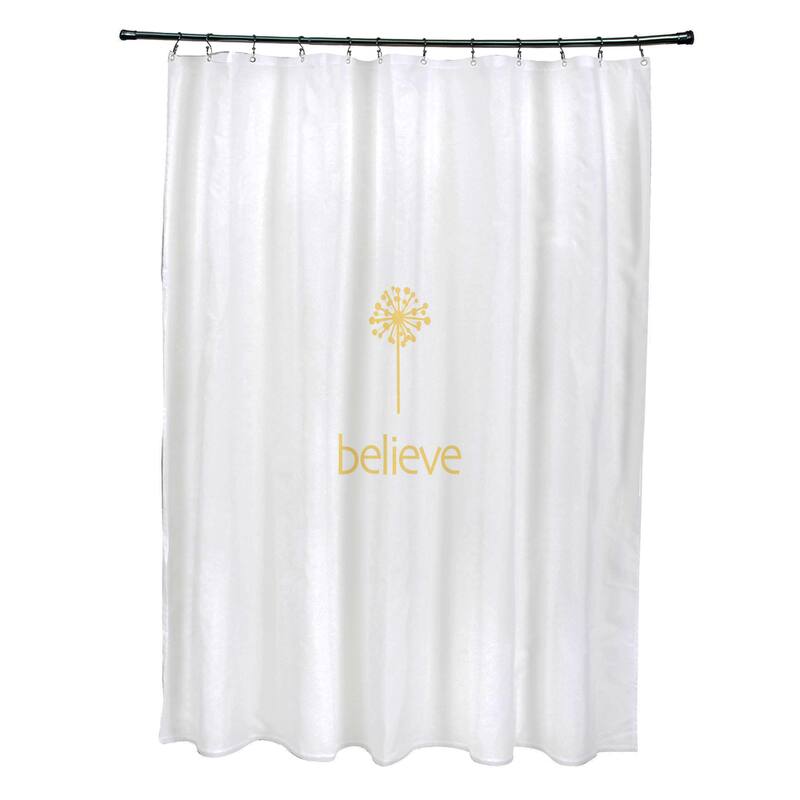 71 x 74-inch Make a Wish Word Print Shower Curtain