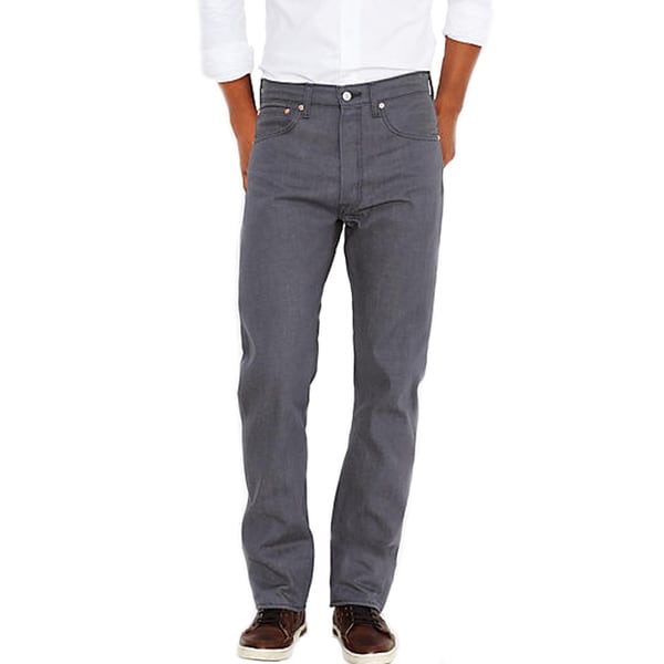 Levi's Men's 501 Grey Original Fit Jeans - 18807954 - Overstock.com ...