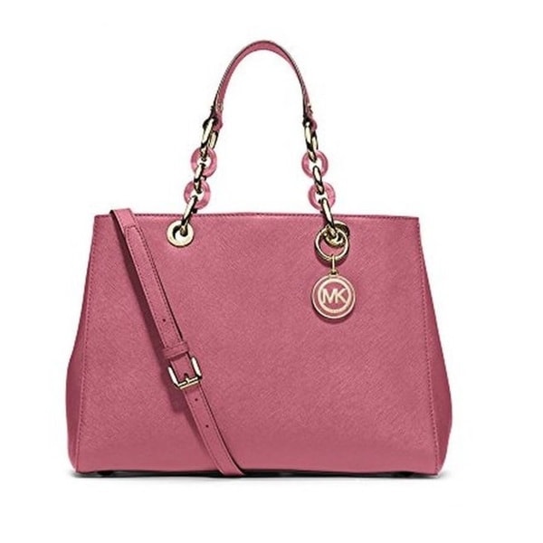 mk cynthia medium leather satchel