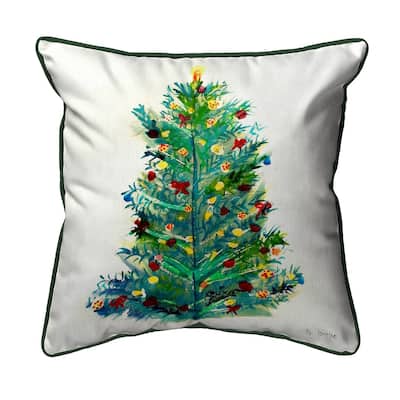 Christmas Tree Multicolor Polyester Indoor/Outdoor Throw Pillow