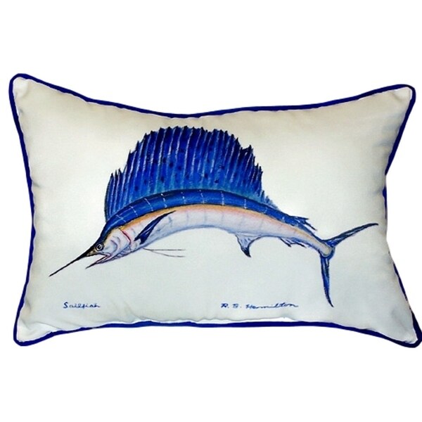 Sailfish Multi-color Polyester Indoor/Outdoor Throw Pillow