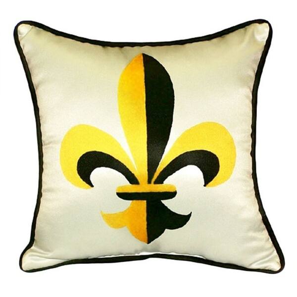Shop Fleur De Lis 18 Inch X 18 Inch Throw Pillow Free Shipping