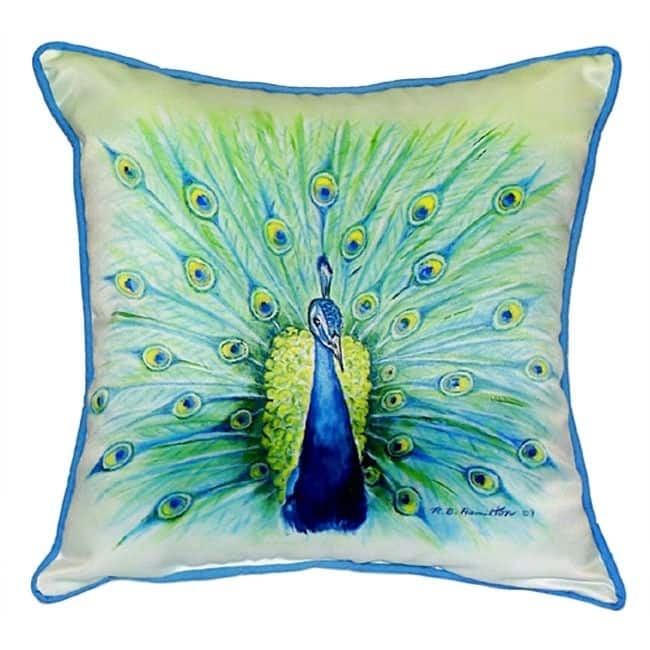 Peacock 22-inch x 22-inch Throw Pillow