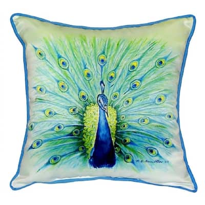 Peacock 22-inch x 22-inch Throw Pillow