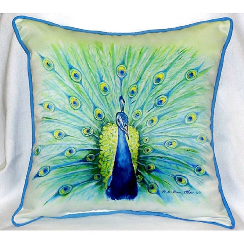 Peacock 22-inch x 22-inch Throw Pillow