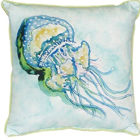 Jelly Fish Multicolored Polyester Indoor, Outdoor Throw Pillow