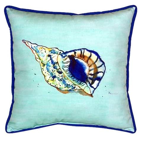 Betsy's Shell Multi-color Polyester Indoor/Outdoor Throw Pillow