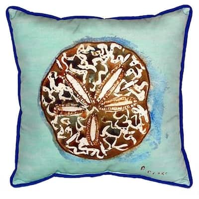 Sand Dollar Teal 22-inch x 22-inch Indoor/Outdoor Throw Pillow