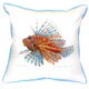 preview thumbnail 2 of 1, 18-inch x 18-inch Lion Fish Throw Pillow