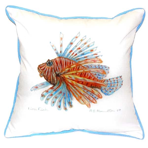 slide 2 of 3, 18-inch x 18-inch Lion Fish Throw Pillow