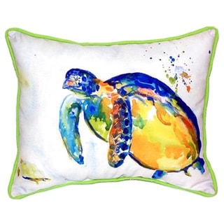 Blue Sea Turtle Ii 20 Inch X 24 Inch Indoor Outdoor Throw Pillow Overstock 11917304
