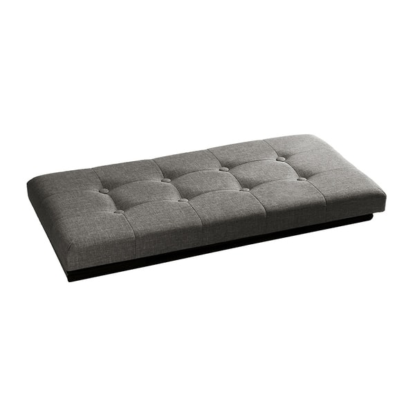 Foldable Ottoman Bench With Storage Charcoal Gray 100% Polyester Strong & Durable Skroutz 