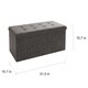 Porch & Den Dawn Charcoal Grey Foldable Storage Bench/Ottoman - Thumbnail 8