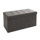 Porch & Den Dawn Charcoal Grey Foldable Storage Bench/Ottoman - Thumbnail 5