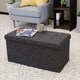 Porch & Den Dawn Charcoal Grey Foldable Storage Bench/Ottoman - Thumbnail 0