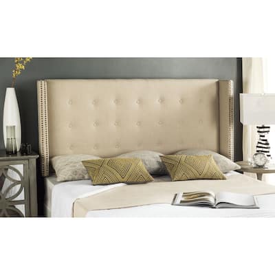 SAFAVIEH Keegan Hemp Upholstered Wingback Headboard (Full)