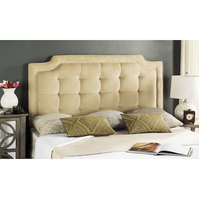 SAFAVIEH Saphire Buckwheat Upholstered Tufted Headboard (King)