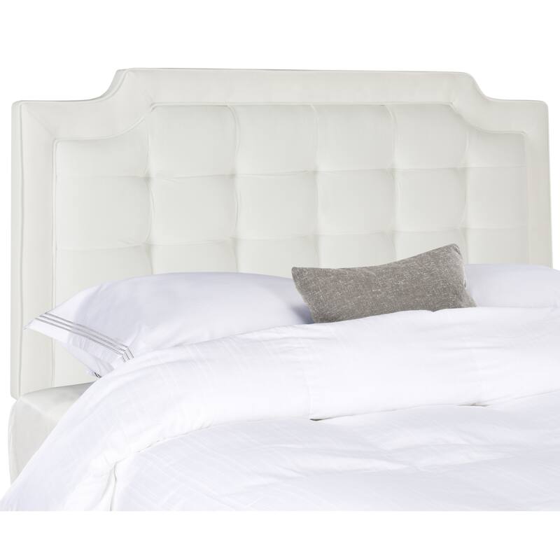 SAFAVIEH Saphire White Upholstered Tufted Headboard (Full) On Sale