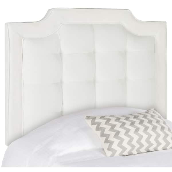 Safavieh Saphire White Upholstered Tufted Headboard Twin Safavieh Saphire White Upholstered Tufted Headboard Twin