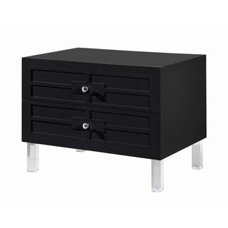 Black Lacquer Dressers Chests Online At Our Chic Home Davis Lacquer Finish Lucite Leg Side Table