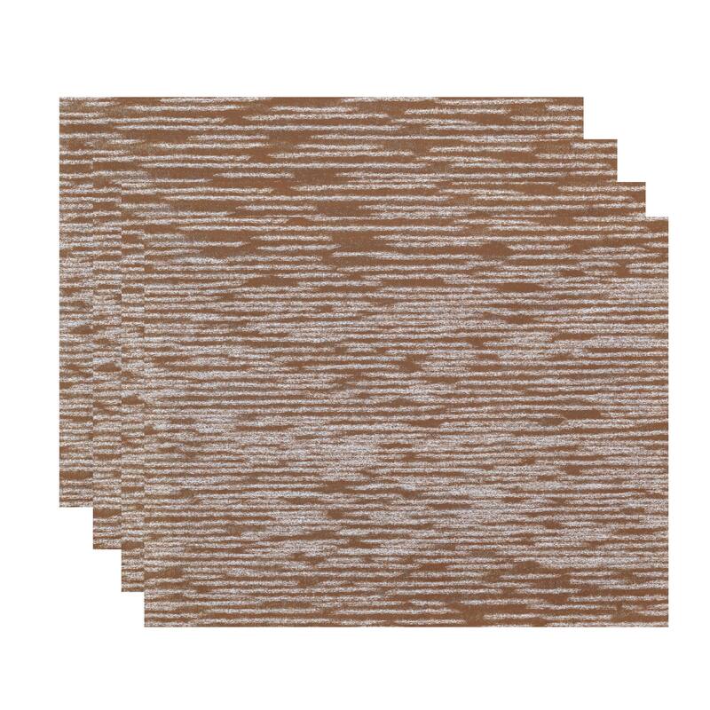 18x14-inch Marled Knit Geometric Print Placemat (Set of 4) - Taupe