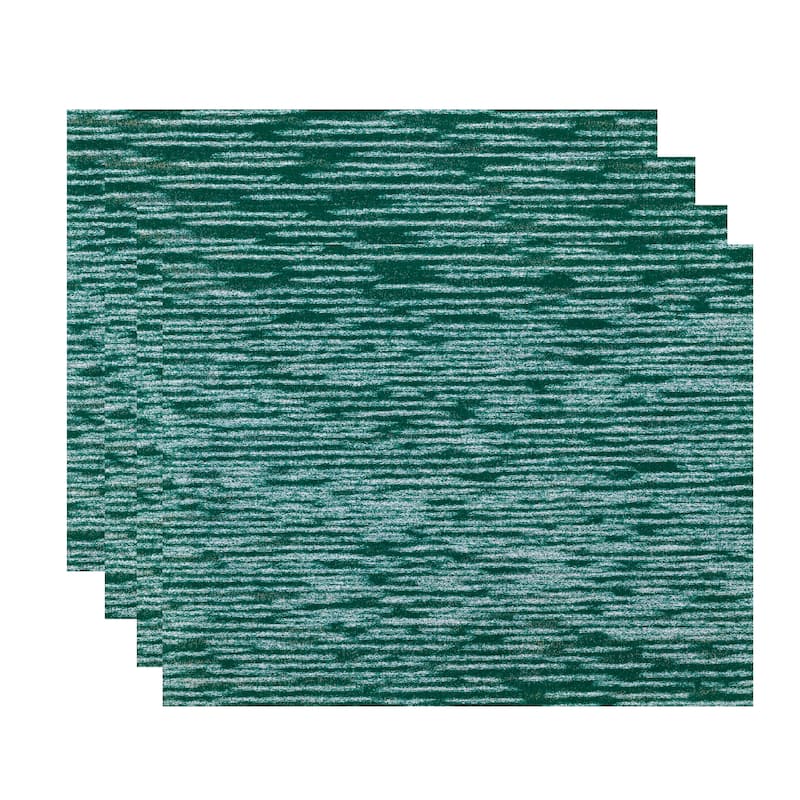 18x14-inch Marled Knit Geometric Print Placemat (Set of 4) - Green