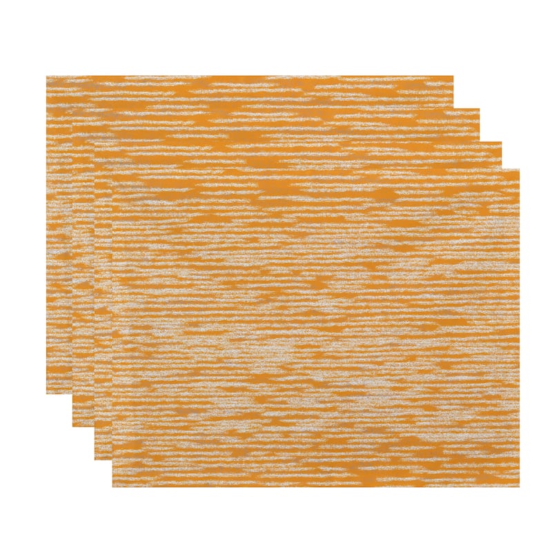 18x14-inch Marled Knit Geometric Print Placemat (Set of 4) - Yellow