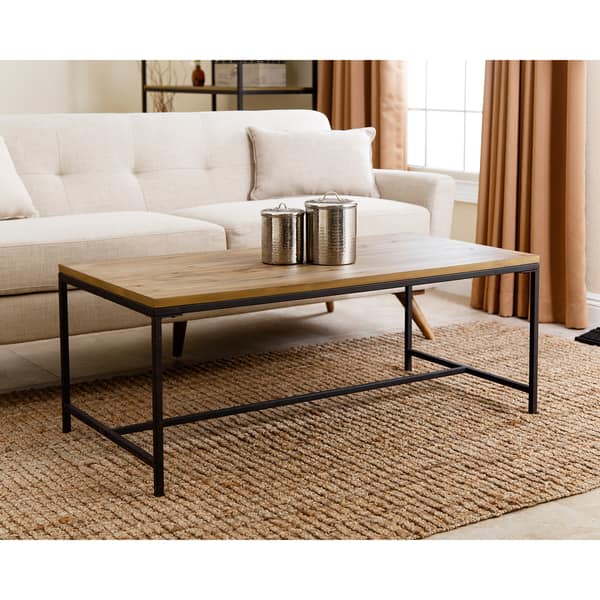 slide 2 of 4, Abbyson Kirkwood Industrial Rustic Coffee Table