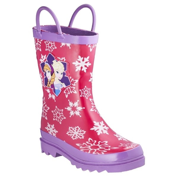 Shop Disney Frozen  Anna and Elsa Pink Toddler Rain Boots  