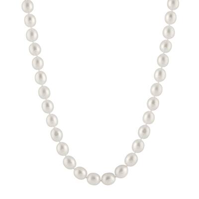 14k White Gold Drop-shaped Pearl Large Necklace