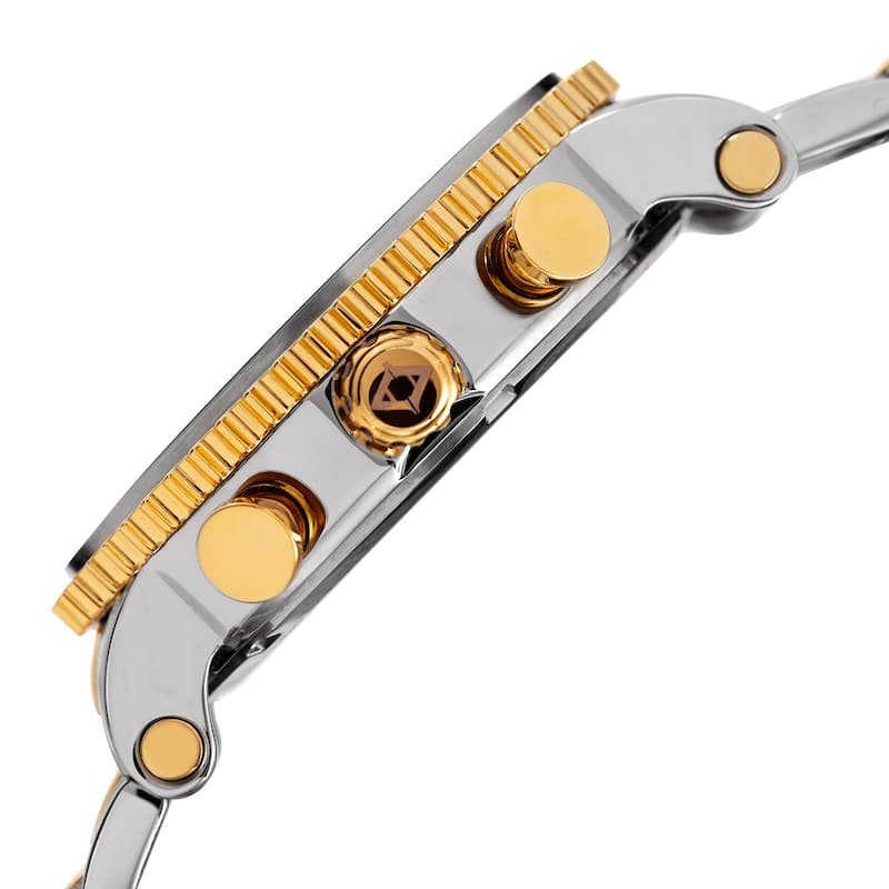 Akribos XXIV Men's Quartz Multifunction Stainless Steel Two-Tone Bracelet Watch