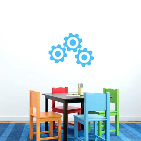 Medium Set of Gears Vinyl Wall Decals