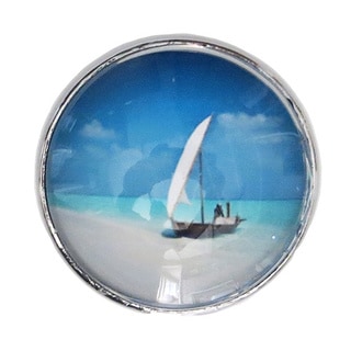 Shop Boat At Sea Chrome Finish Glass Drawer Door Cabinet Pull