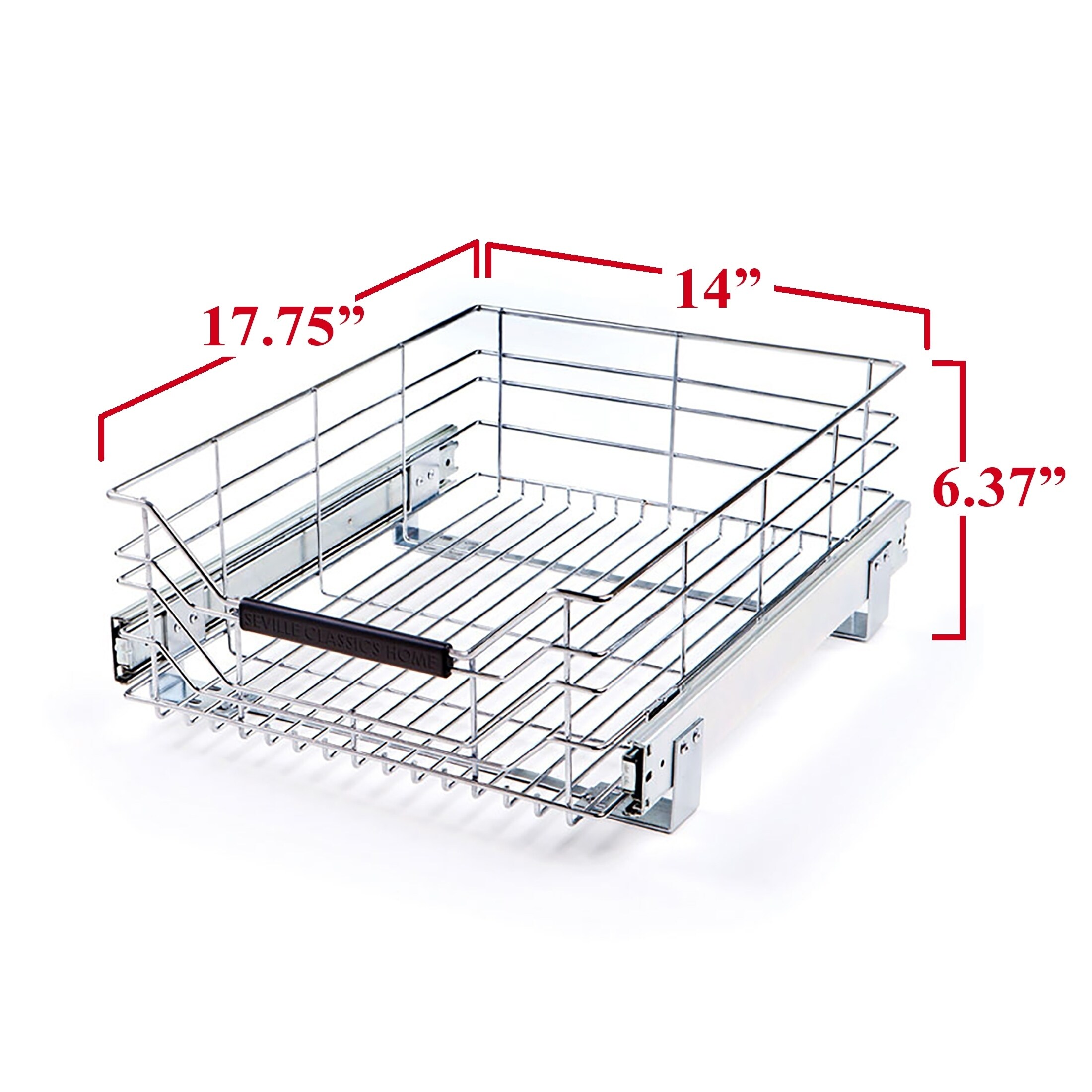 Heavy Duty Sliding Shelf Basket Holds up to 150lbs for Kitchen Bathroom Cabinet or Pantry White Stainless Steel 2-Tier Under Sink Cabinet Organizers with Sliding Storage Drawer 