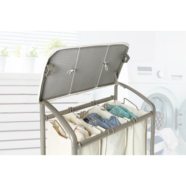 three bag laundry hamper