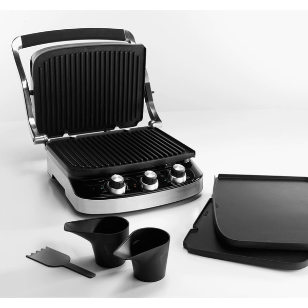 DeLonghi CGH902C 5 in 1 Ceramic Durastone Grill and Griddle Bed