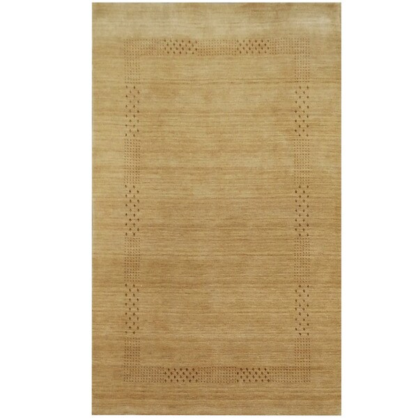 Handmade One-of-a-Kind Gabbeh Wool Rug (India) - 3' x 5'. Opens flyout.
