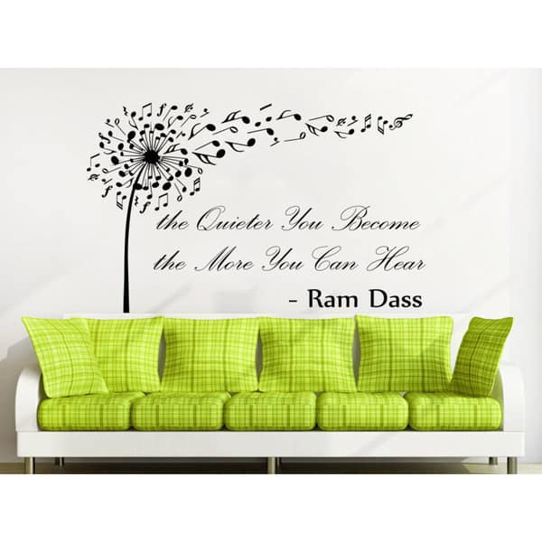Quote Ram Dass the Quieter You the More Wall Art Sticker Decal