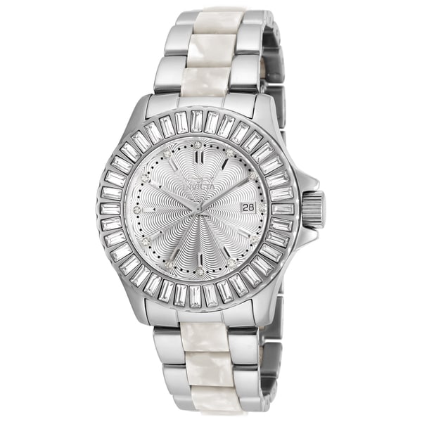 Invicta Women's 18874 Angel Quartz 3 Hand Silver Dial Watch