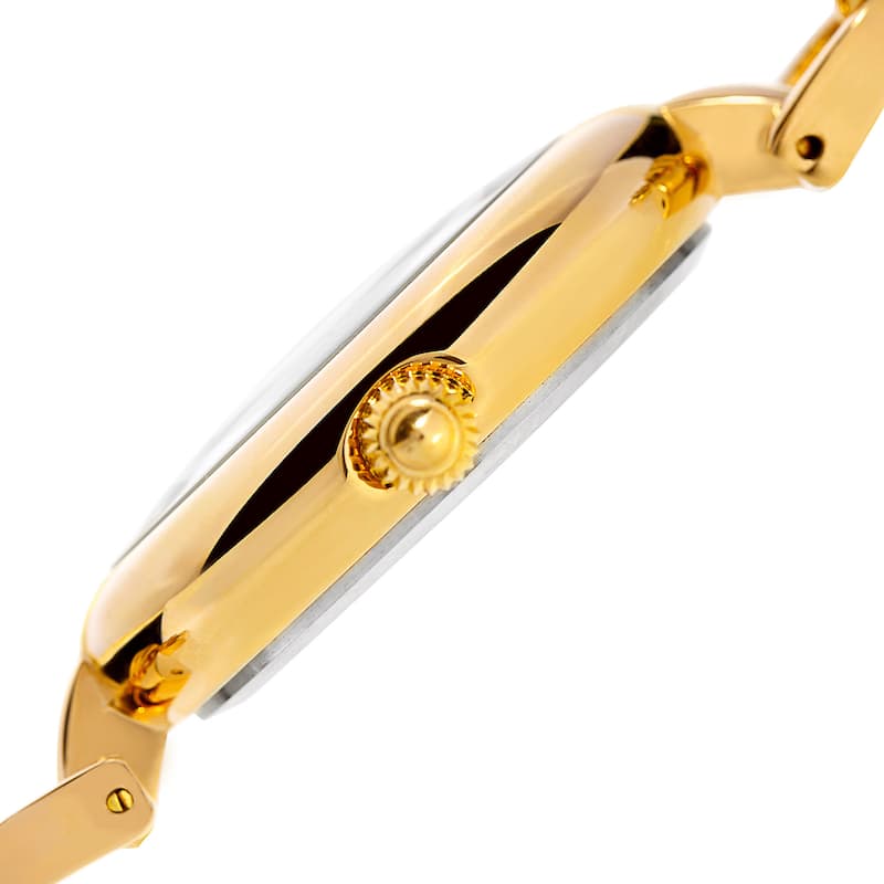 Akribos XXIV Women's Quartz Swarovski Crystal Chain Style Gold-Tone Bracelet Watch