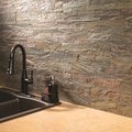 Aspect 6 x 24-inch Weathered Quartz Peel and Stick Stone Backsplash