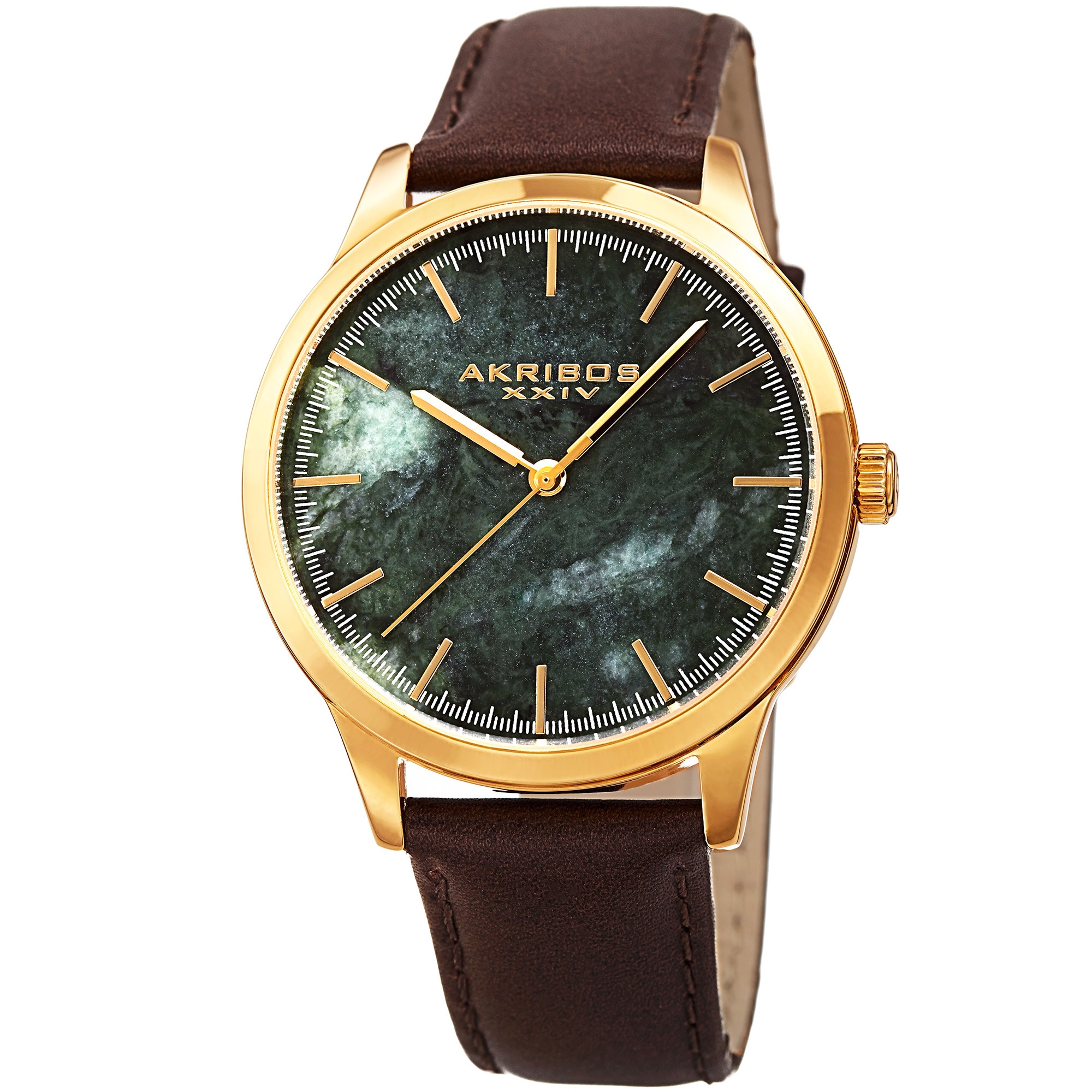 mens leather strap watch