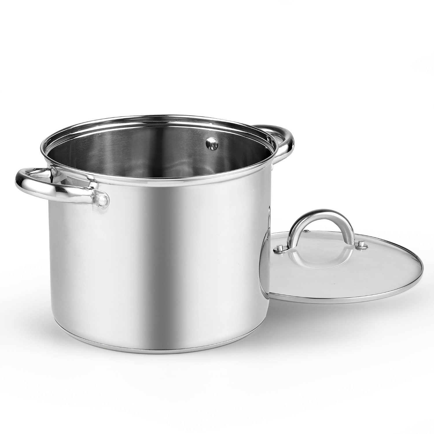 Alsasa® 15 Qt. Aluminum Stock Pot with Lid and Handles