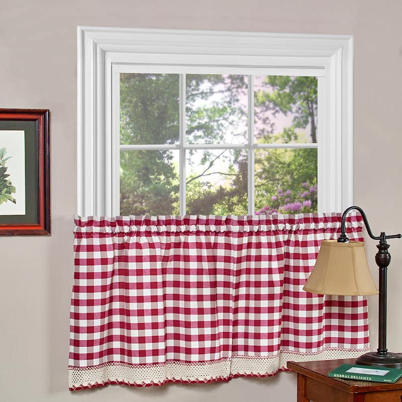 Achim Buffalo Check Window Curtain Tier Pair