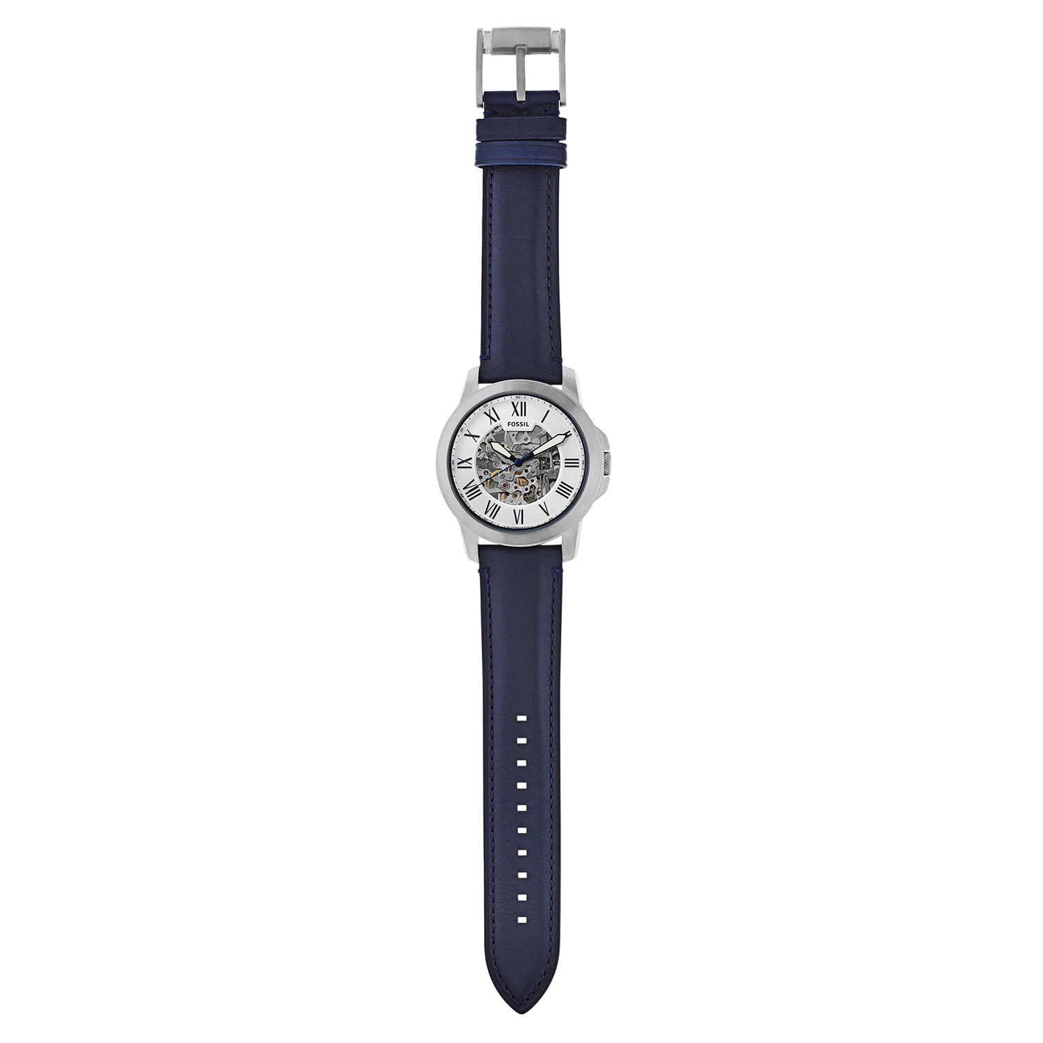 grant automatic blue leather watch