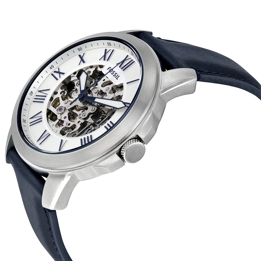grant automatic blue leather watch