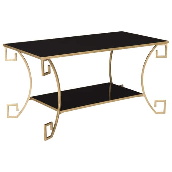 SAFAVIEH Yasemeen Antique Gold Leaf Coffee Table 0 Bed Bath
