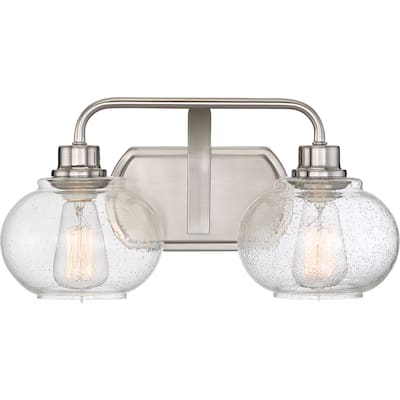 Quoizel Trilogy 2-Light Brushed Nickel Vanity Light